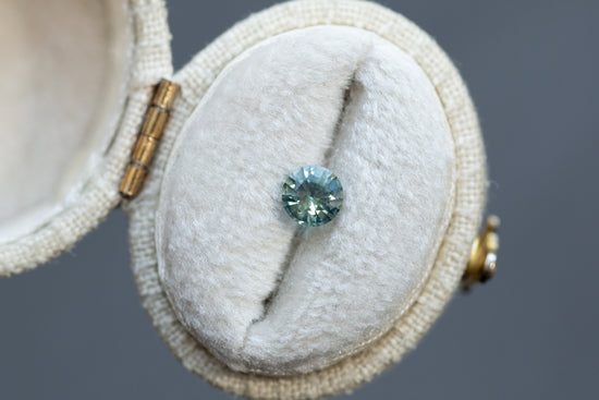 0.57ct Round Seafoam Green Sapphire