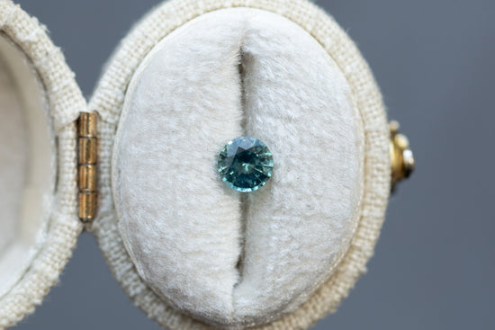 0.64ct Round Teal Sapphire