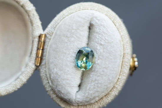 1.20ct Oval Blue Green Yellow Sapphire