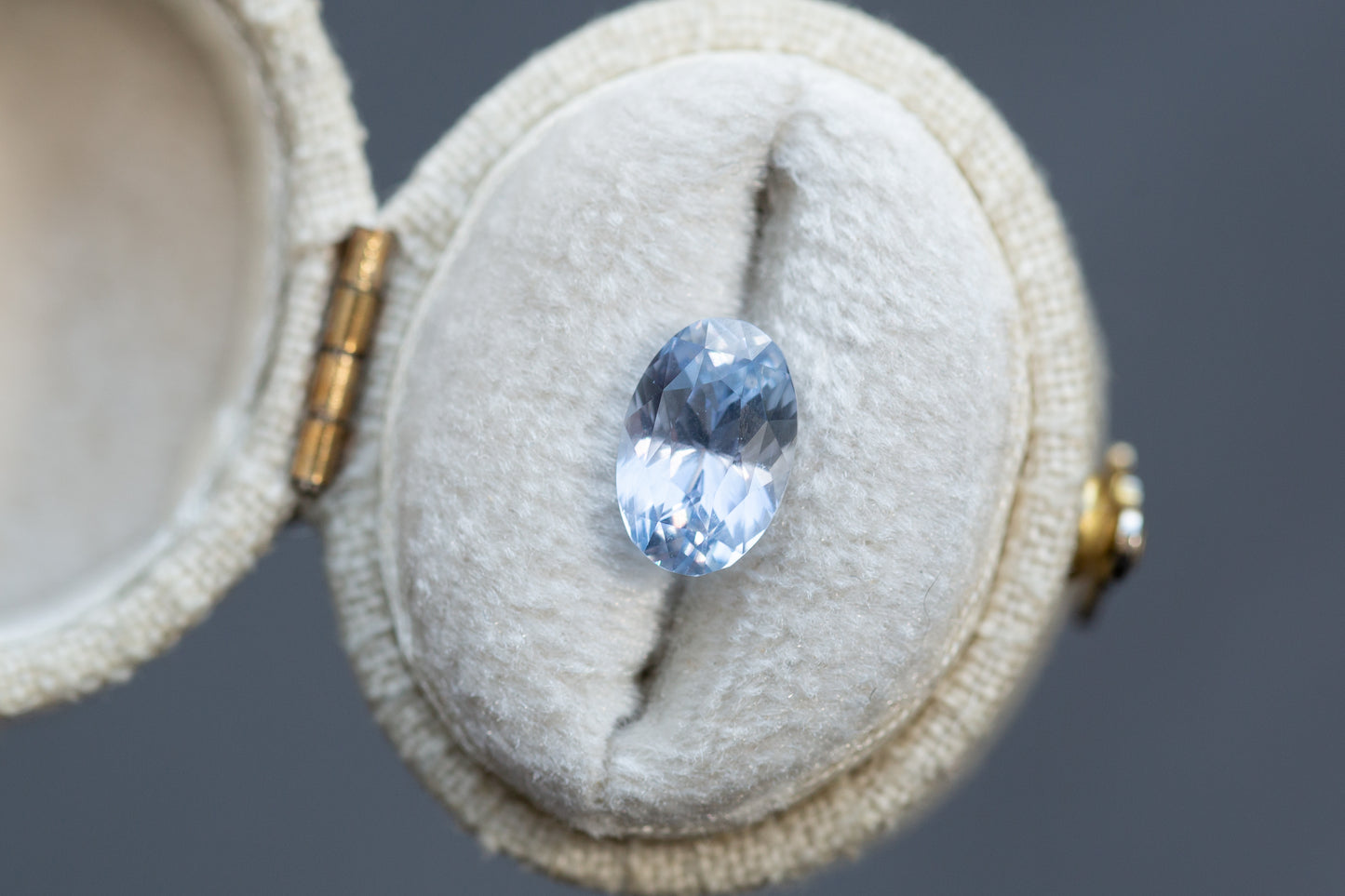 2.62ct Oval Pastel Blue Sapphire