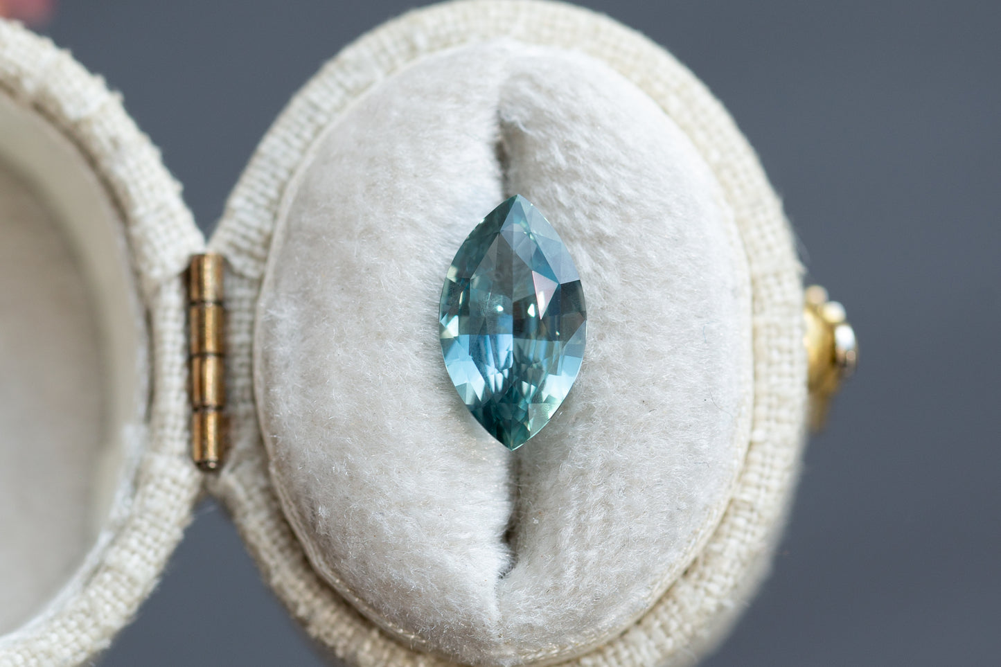 2.52ct Marquise Aqua Teal Sapphire