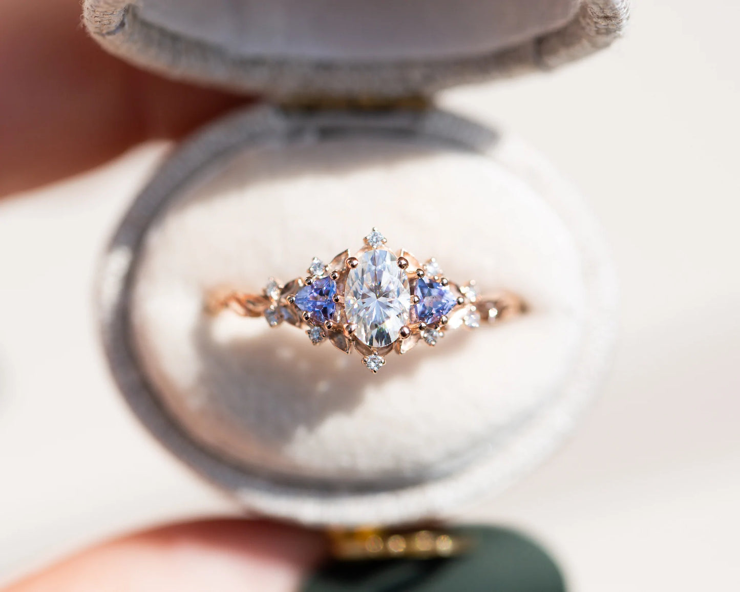 Custom Blue Zircon And Diamond Engagement Ring #100645 - Seattle Bellevue |  Joseph Jewelry | Blue diamond engagement ring, Unique engagement rings, Wedding  rings unique