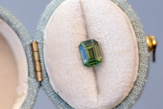 1.06ct Emerald Cut Green Sapphire