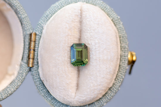 1.06ct Emerald Cut Green Sapphire