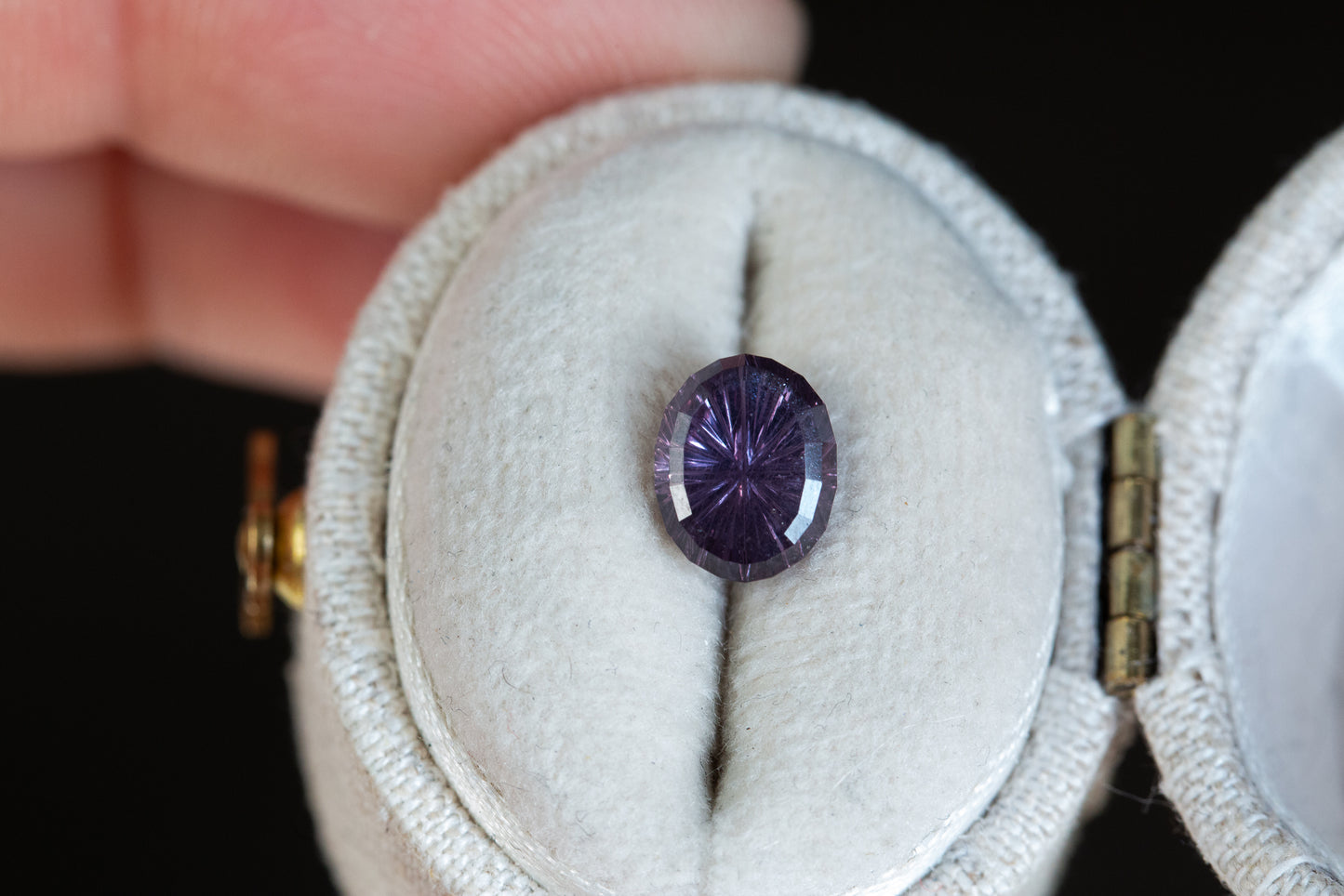 1.62ct oval purple sapphire - Starbrite cut by John Dyer