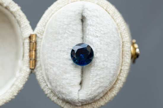 1.19ct Round Deep Blue Sapphire