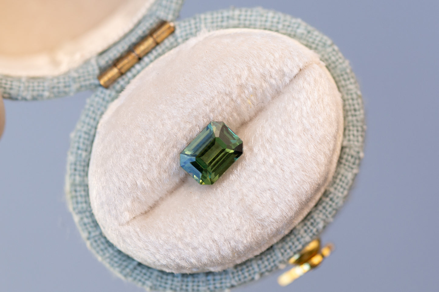 1.06ct Emerald Cut Green Sapphire