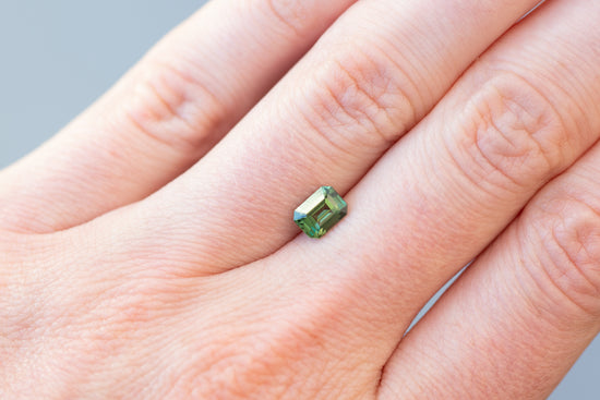 1.06ct Emerald Cut Green Sapphire