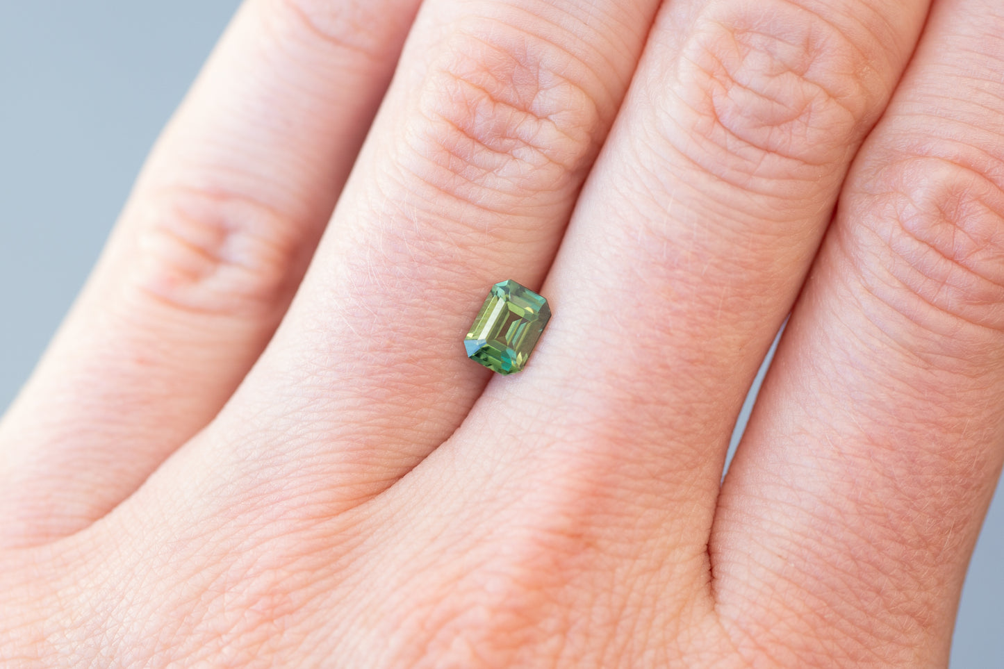 1.06ct Emerald Cut Green Sapphire