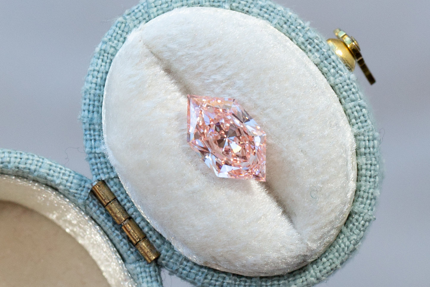 2.07ct Elongated Hexagon Fancy Vivid Pink Lab Diamond, VS1