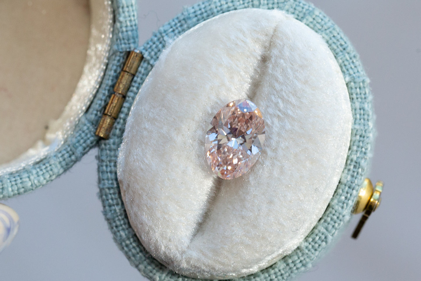 1.33ct Oval Fancy Intense Pink Lab Diamond, VS1