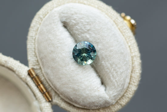 1.35ct Round Blue and Yellow Sapphire