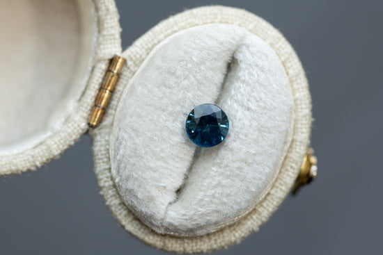 1.01ct Round Blue Teal Sapphire