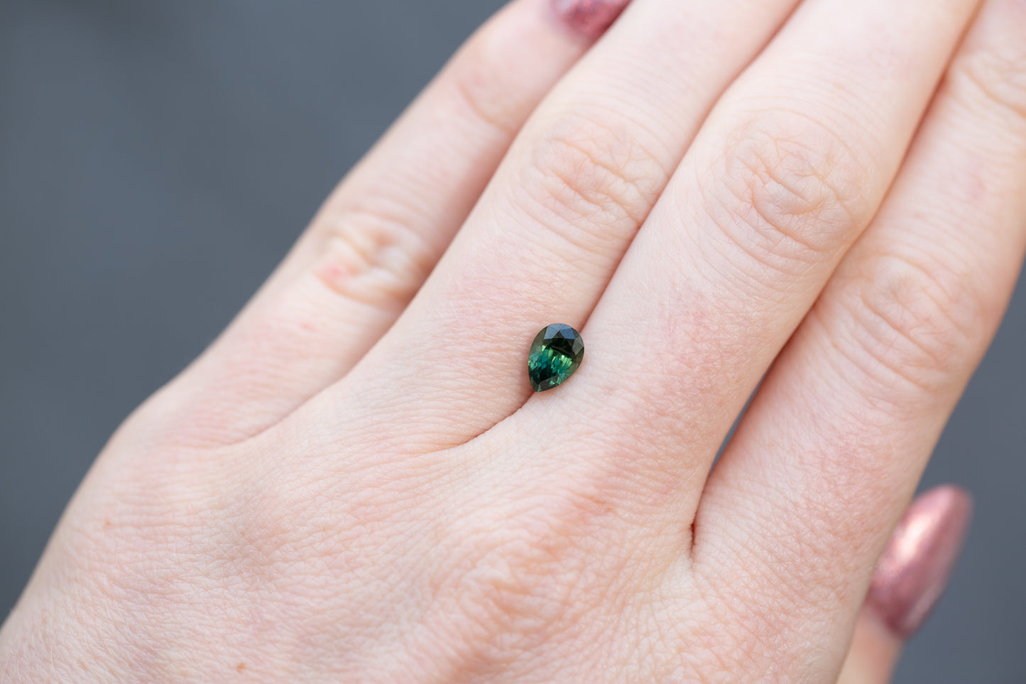 1.20ct Pear Green Sapphire