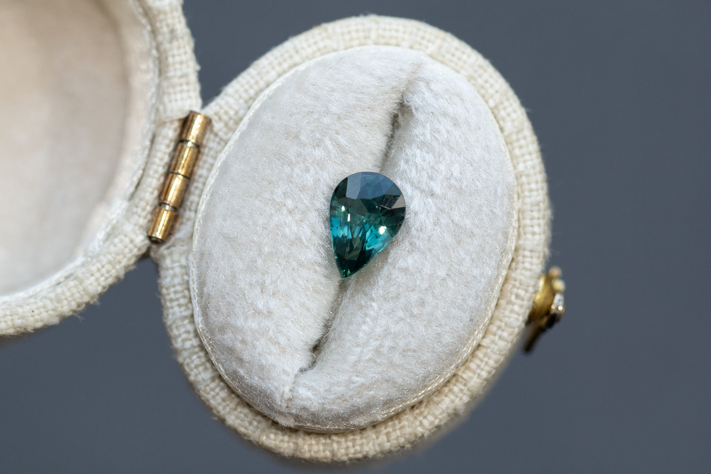 1.21ct Pear Teal Sapphire