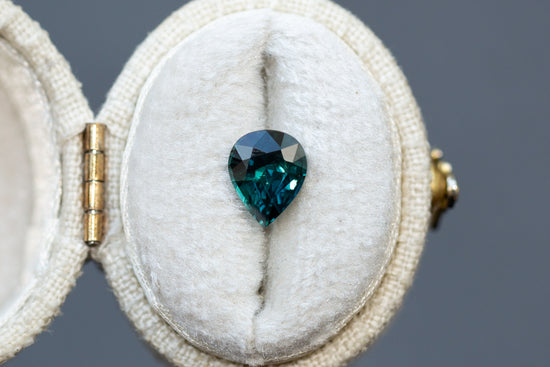 1.50ct Pear Darker Teal Sapphire