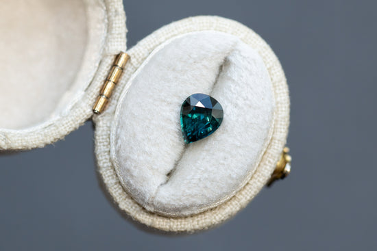 1.50ct Pear Darker Teal Sapphire