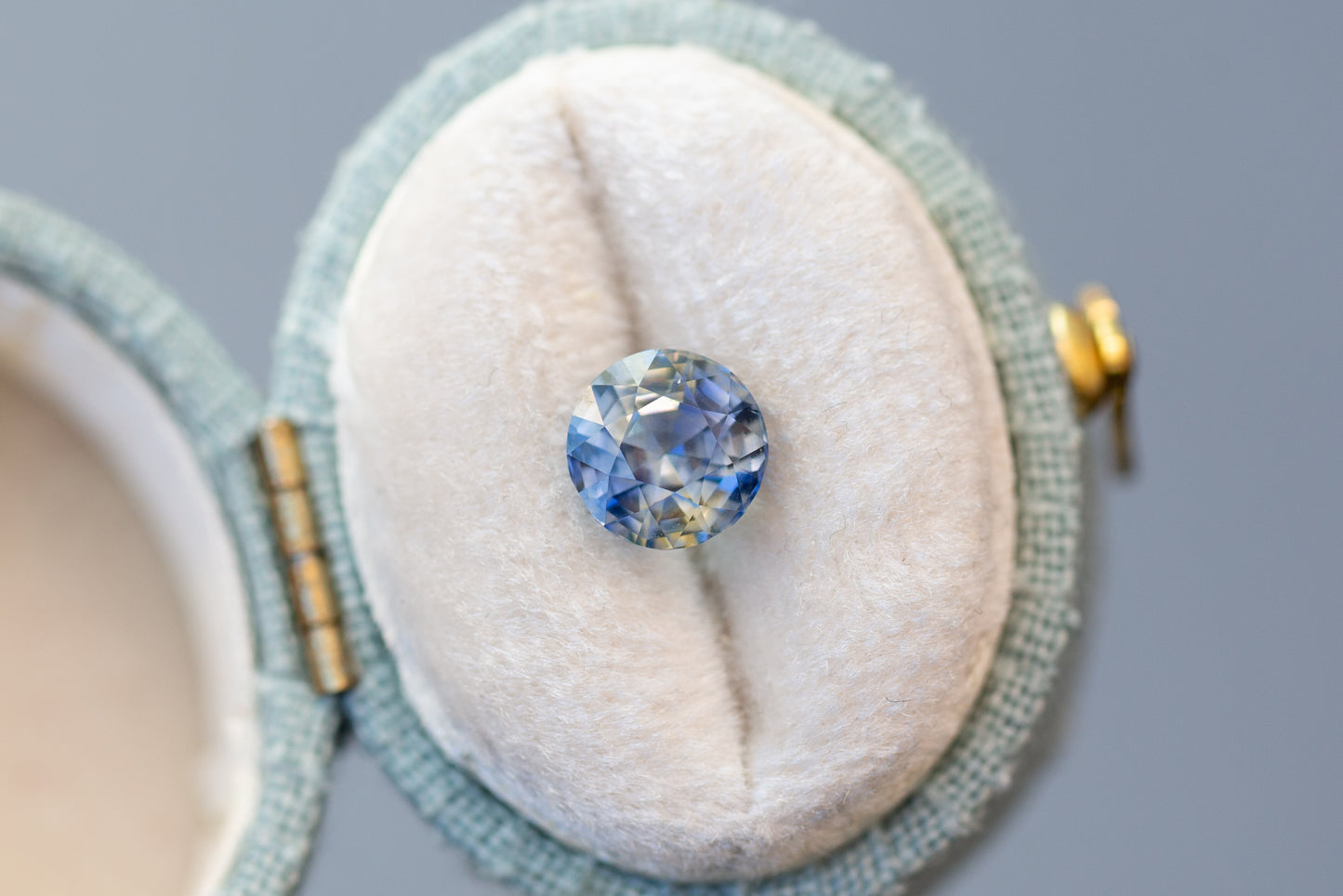 2.03ct Round Yellow and Blue Sapphire