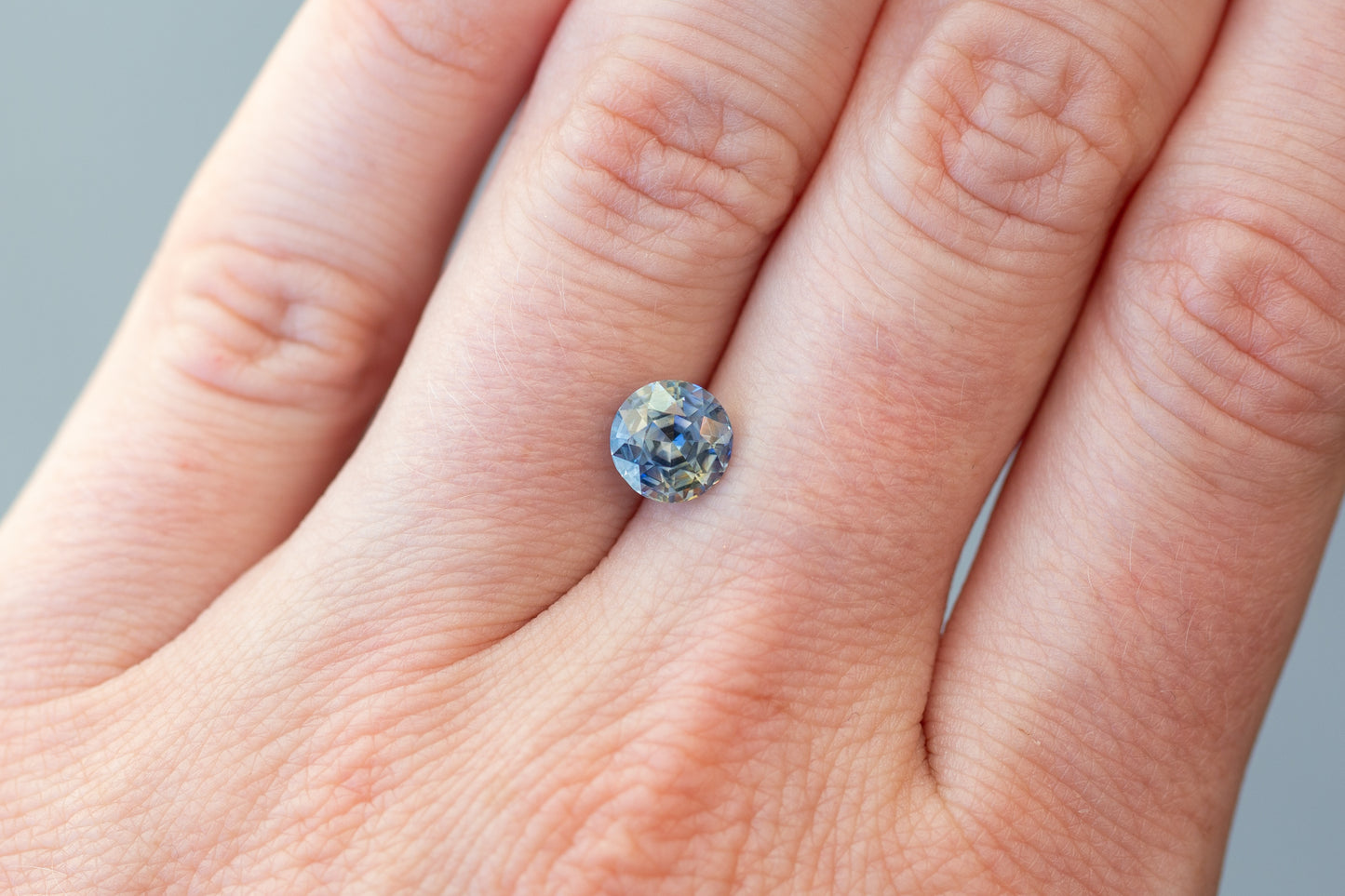 2.03ct Round Yellow and Blue Sapphire