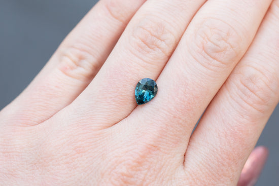 1.64ct Pear Blue Sapphire