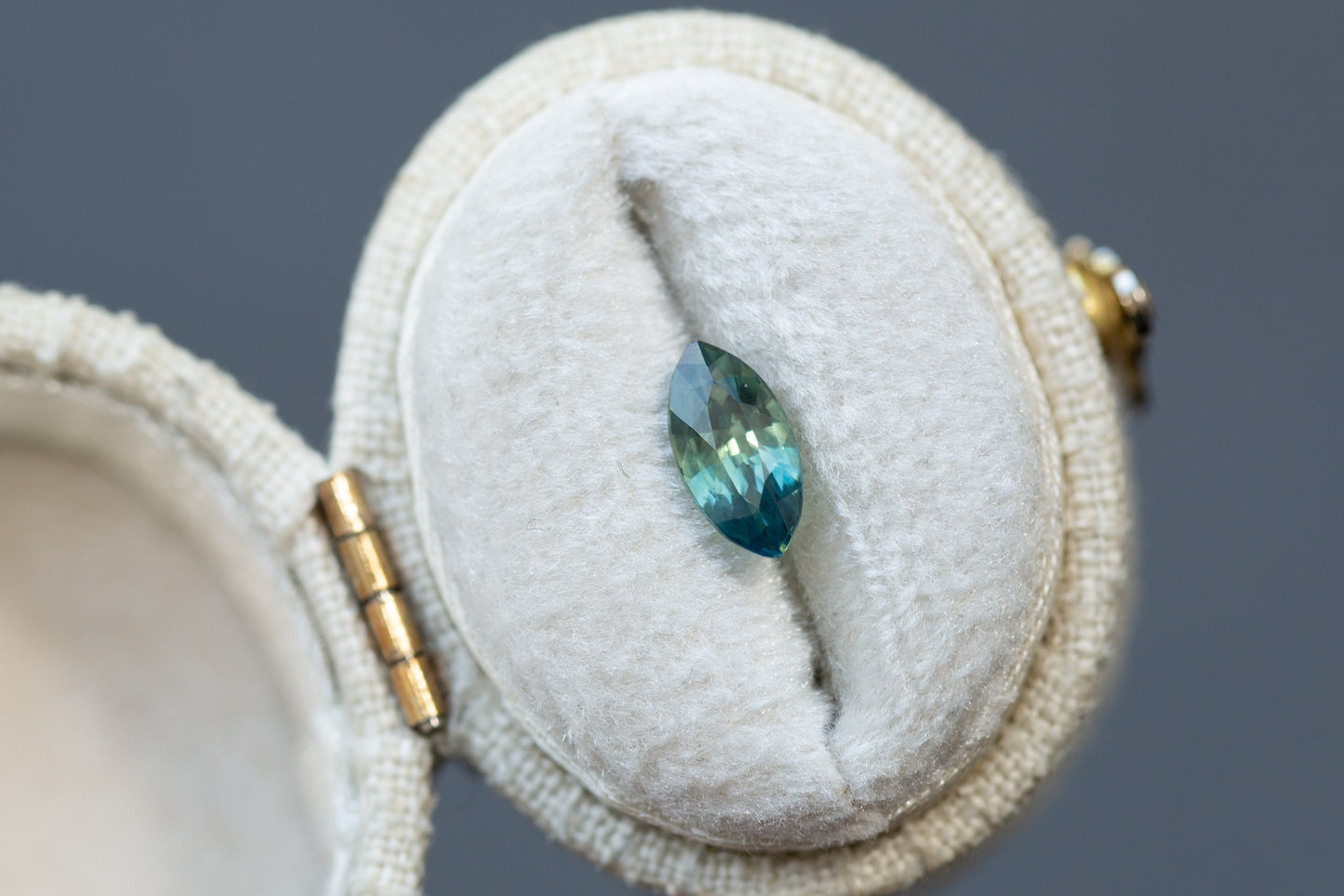 1.02ct Marquise Teal Green Sapphire