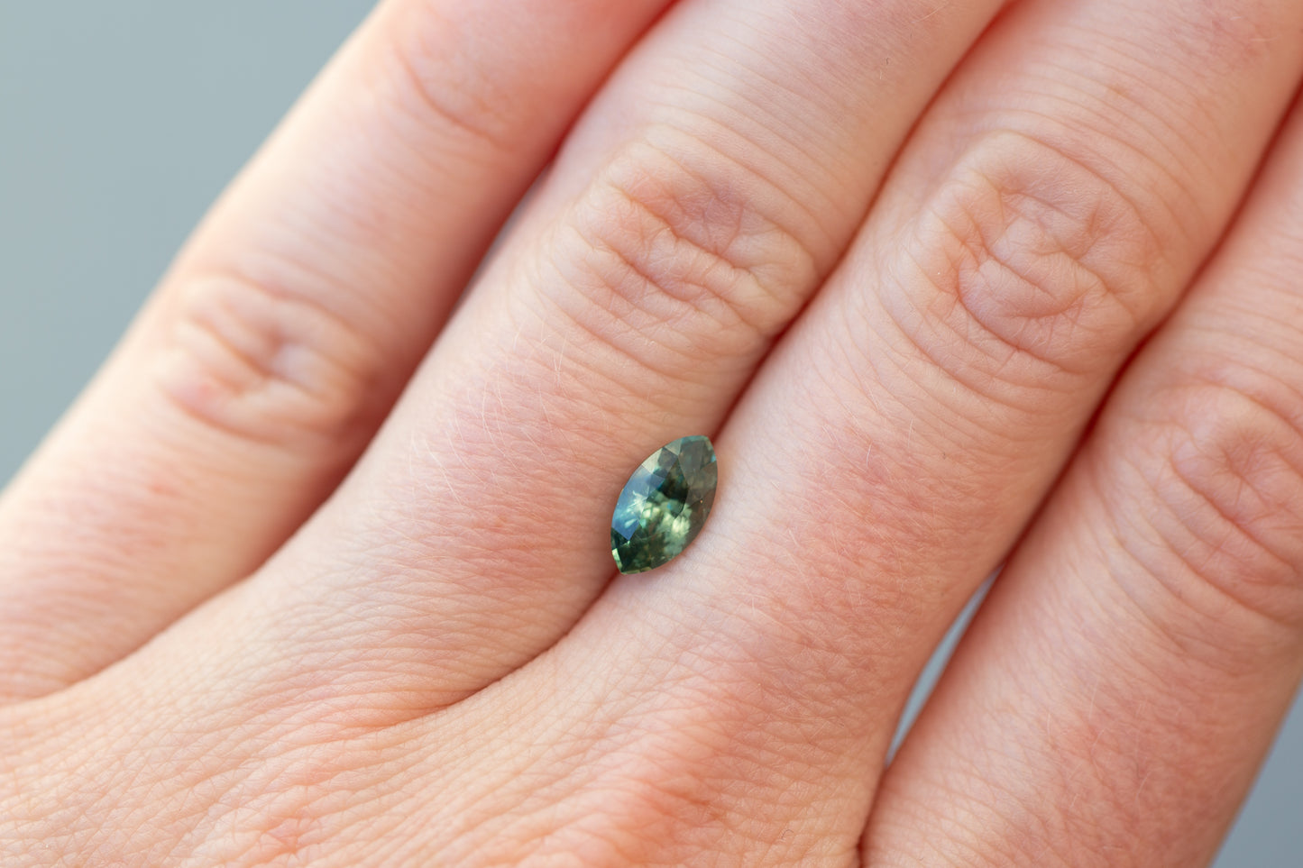 1.40ct Marquise Green Teal Sapphire