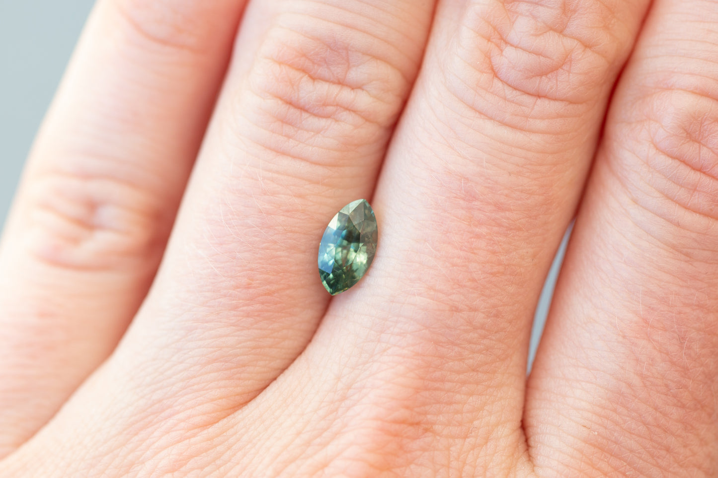 1.40ct Marquise Green Teal Sapphire