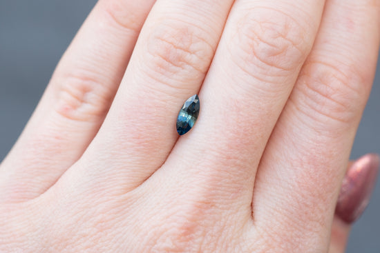 1.02ct Marquise Deep Teal Blue Sapphire