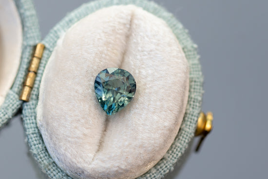 1.98ct Pear Sage Green and Teal Sapphire