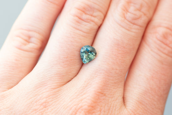 1.98ct Pear Sage Green and Teal Sapphire