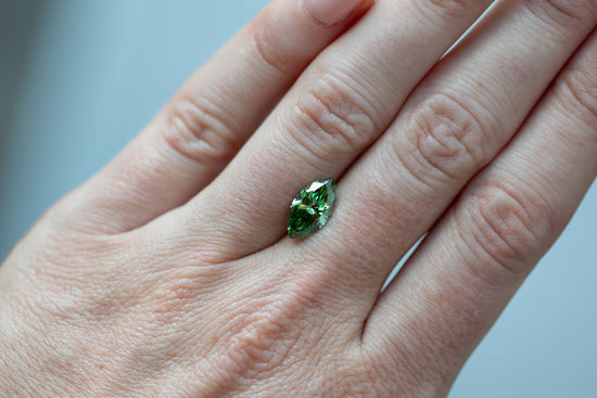 2.16ct Marquise Fancy Vivid Green Lab Diamond, VS1