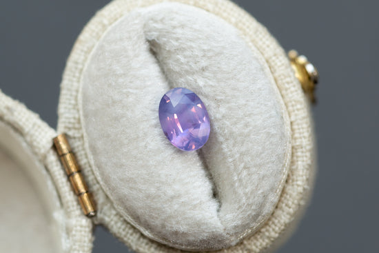 1.27ct Oval Opalescent Purple Pink Sapphire