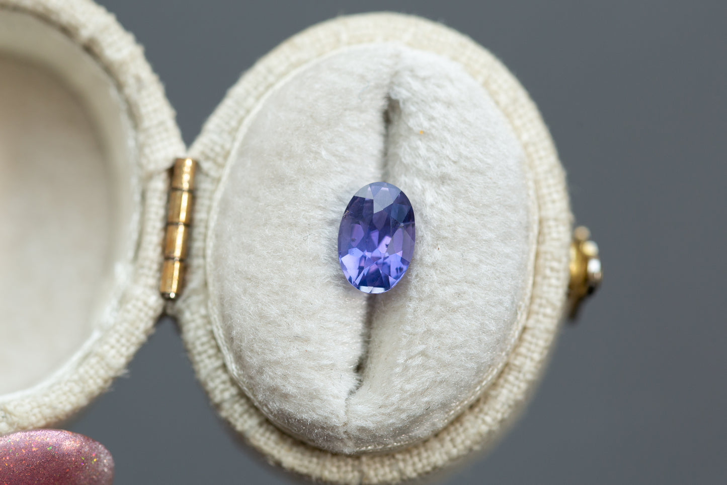 1.50ct Oval Smokey Violet Purple Sapphire