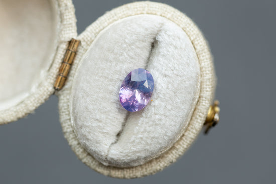 1.60ct Oval Opalescent Violet Purple and Pink sapphire