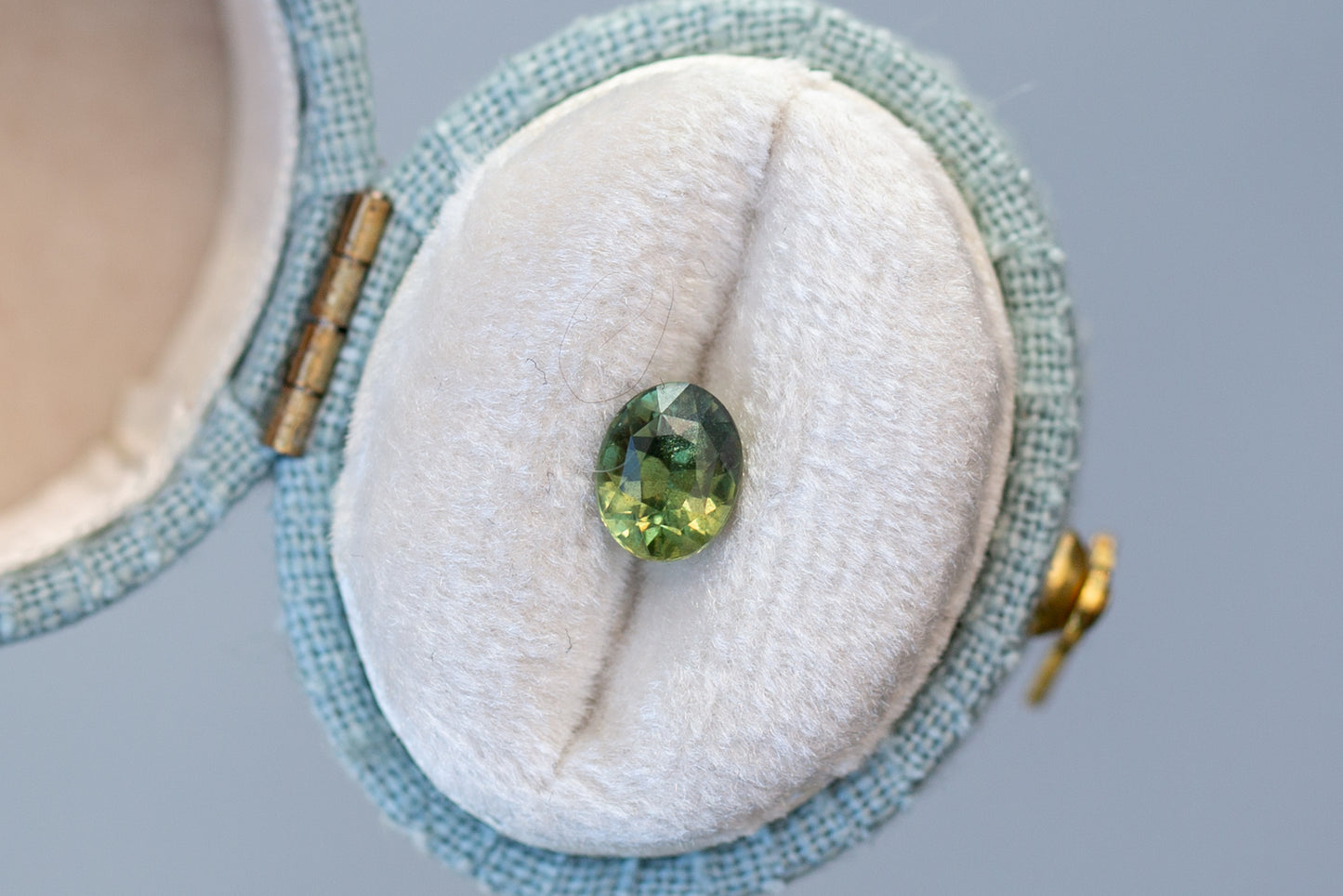 1.01ct Oval Green Sapphire