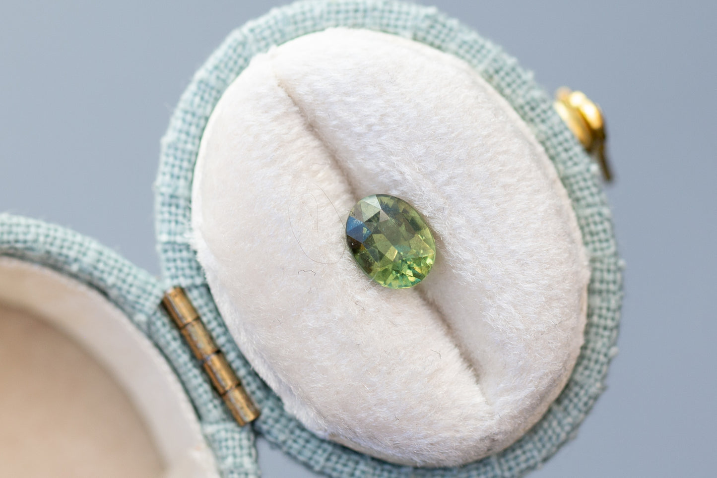 1.01ct Oval Green Sapphire