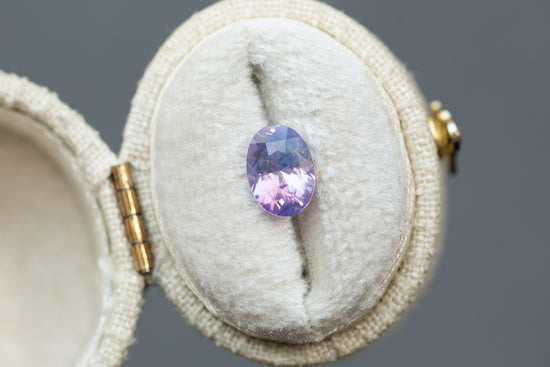 1.60ct Oval Opalescent Violet Purple and Pink sapphire