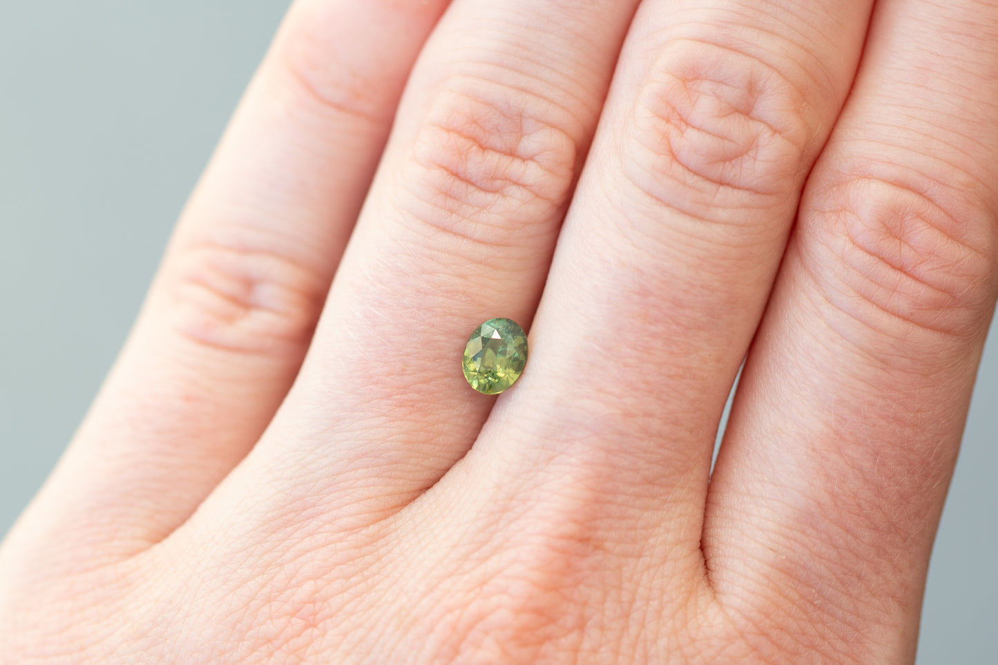 1.01ct Oval Green Sapphire