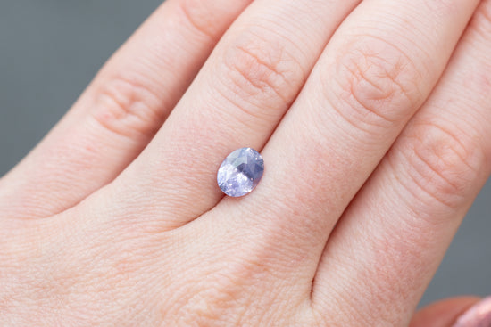 2.25ct Oval Opalescent Smokey Violet and Pink Sapphire