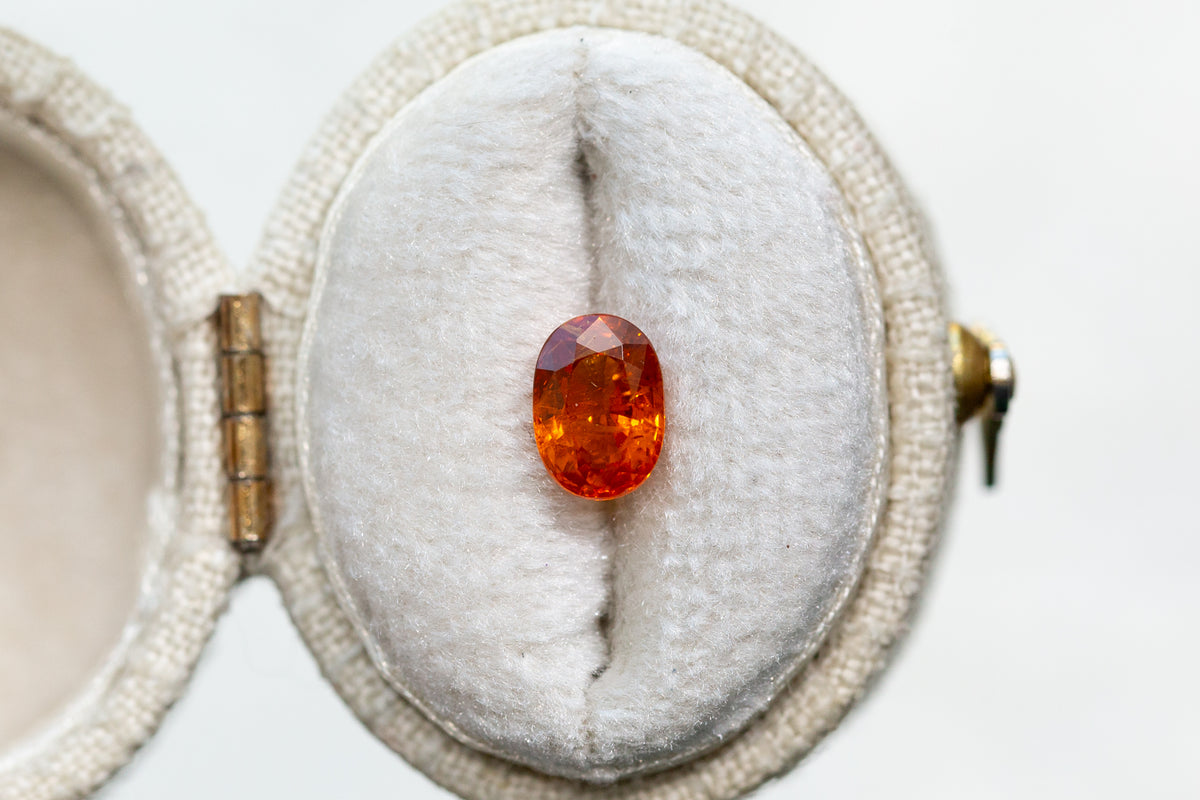 1.26ct Oval Orangey Red Sapphire – Oore Jewelry