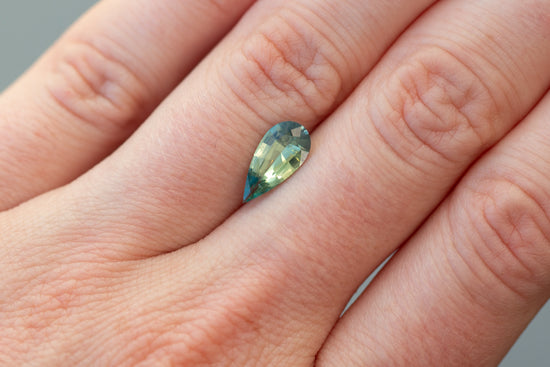 1.75ct Pear Vibrant Seafoam Green Sapphire