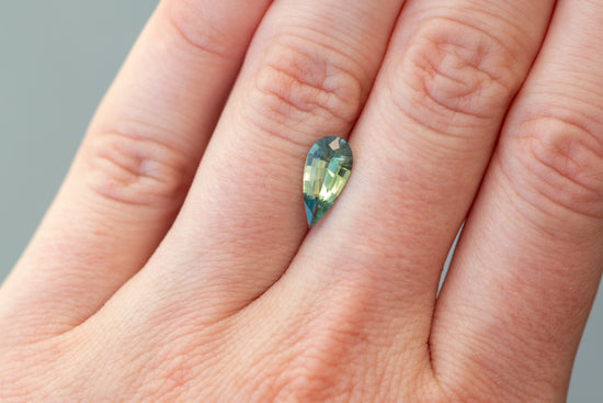 1.75ct Pear Vibrant Seafoam Green Sapphire