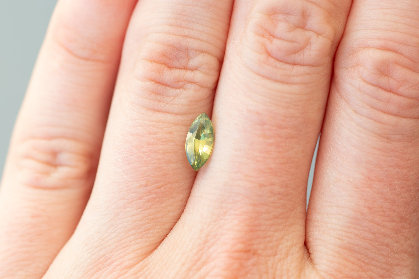 1.08ct Marquise Yellow Green Sapphire