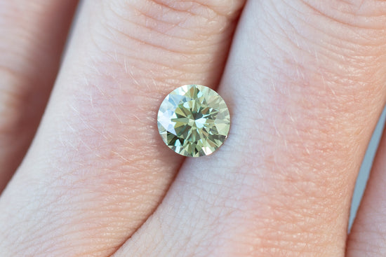 1.50ct Round Vivid Green Lab Diamond, VS1