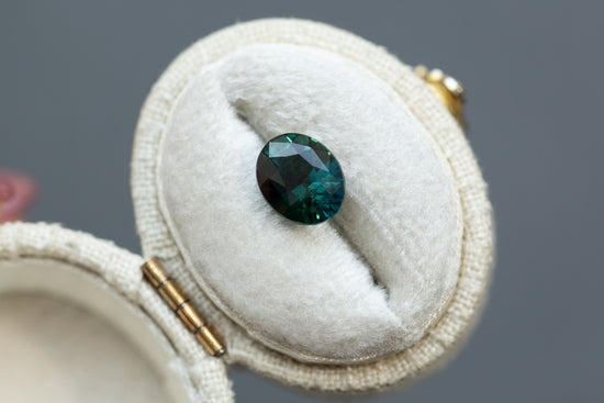 2.64ct Oval Deep Green Sapphire