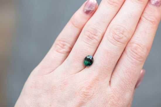 2.64ct Oval Deep Green Sapphire