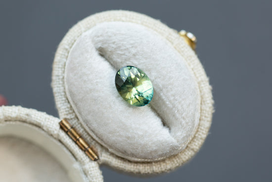 2.24ct Oval Yellowish Green Sapphire