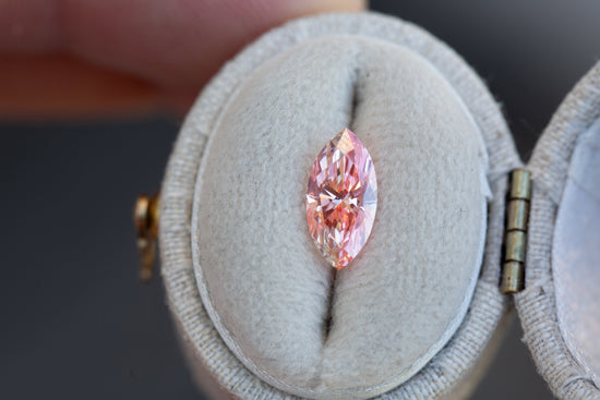 1.21ct marquise pink lab diamond, VVS2