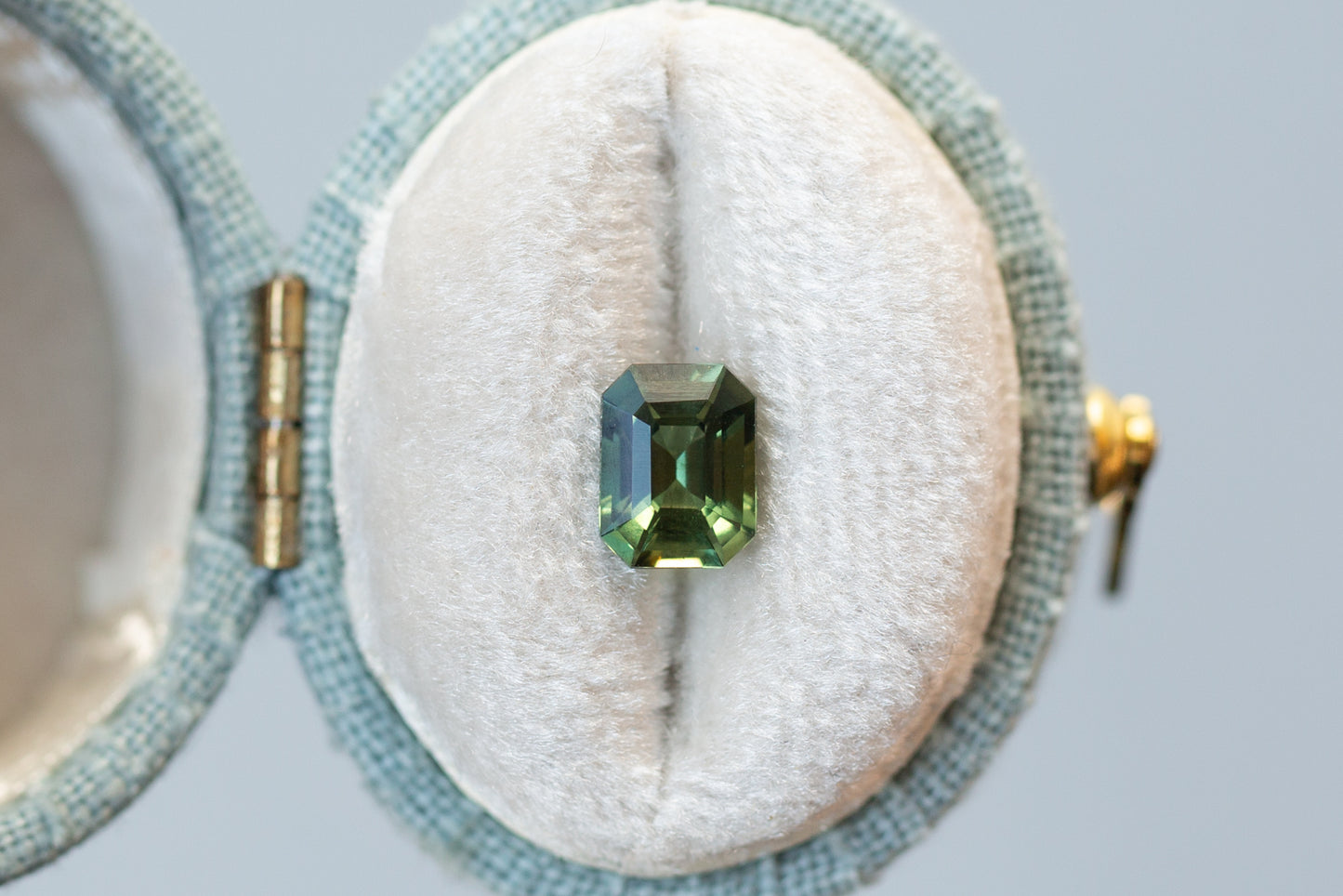 1.25ct Emerald Cut Green Sapphire