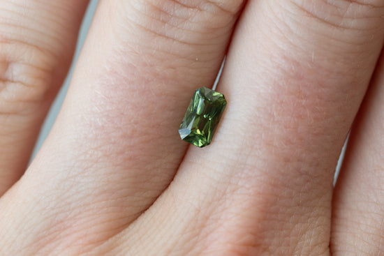 1.05ct Radiant Cut Green Sapphire